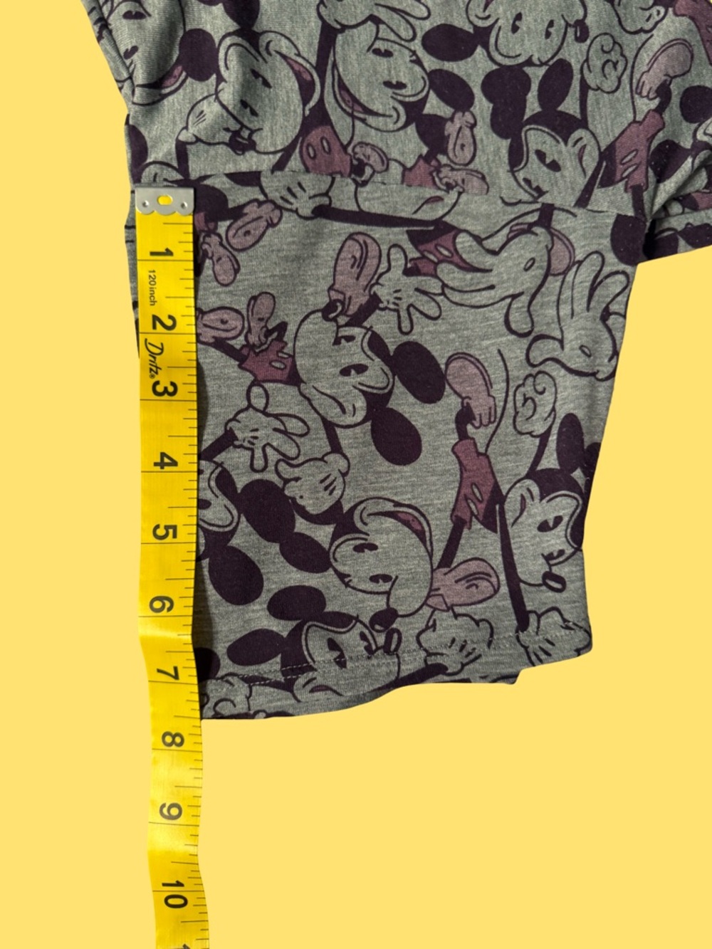 LuLaRoe Gray and Purple Mickey Print Short Sleeve Tee - Picture 4 of 6
